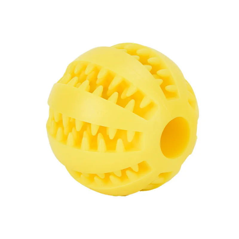 Interactive Dog Food Ball Rubber Chew Toy