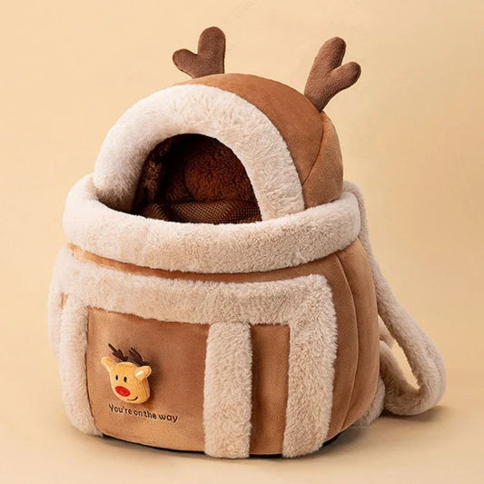 Furry Warm Cat Carrier Portable Pet