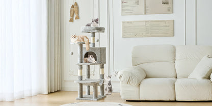 44 Inch Tall Cat Tree Tower for Multiple Cats