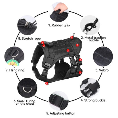 Harness And Collar For Medium Large Dogs