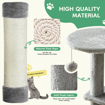44 Inch Tall Cat Tree Tower for Multiple Cats