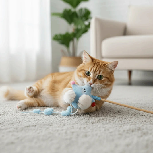Funny Cartoon Stars Cat Teaser Stick