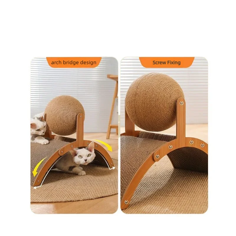 Wooden Cat Scratching Ball