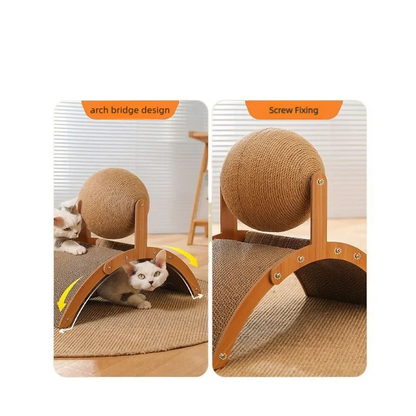 Wooden Cat Scratching Ball