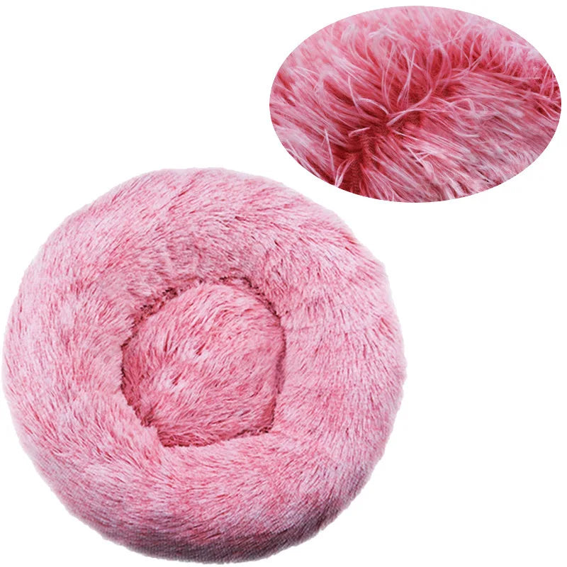 Winter Warm Round Dog Bed