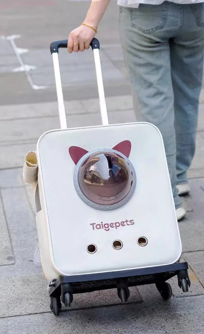 Rolling pet carrier