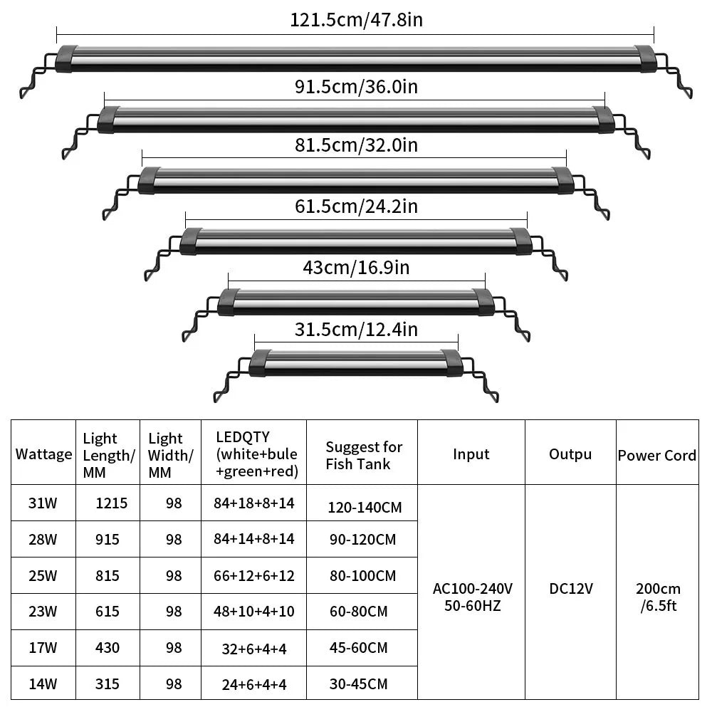 Aquarium LED Light Super Slim