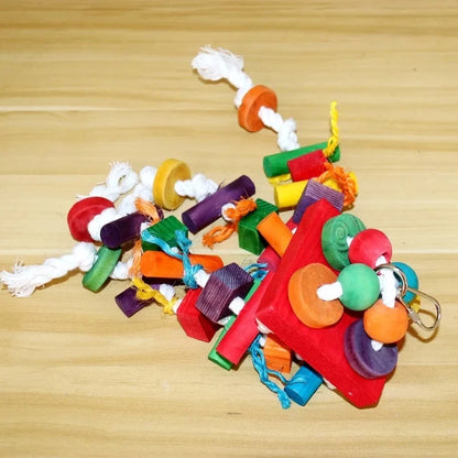 Colorful Wooden Parrot Chew Toys