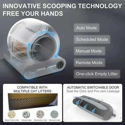 65L Automatic Intelligent Cat Litter Pan