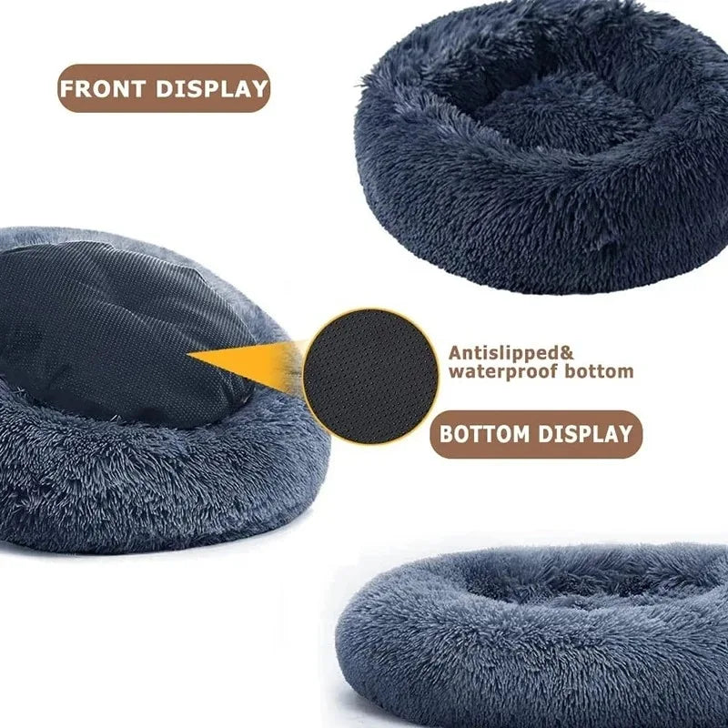 Winter Warm Round Dog Bed
