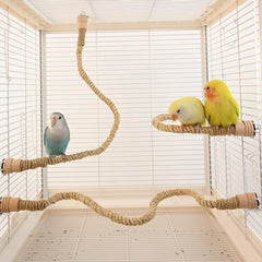 1 PC Bird Climbing Rope Bendable Chew-Proof Perch with Secure Ends Bird Toy for Pet Parrots Mental Stimulation & Cage Enrichment
