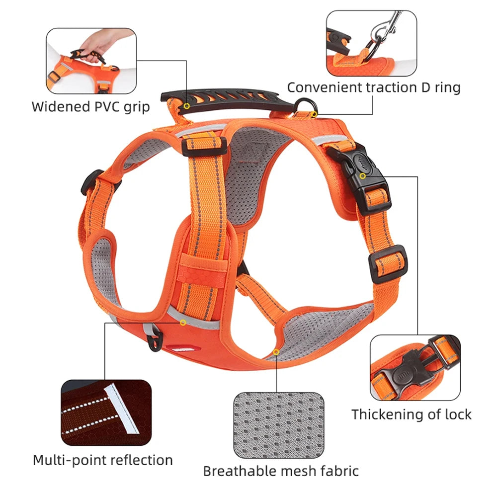 Adjustable Reflective Dog Harness