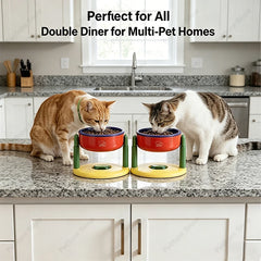 New Elevated Dog Bowl Adjustable Dog FeederAnti-Slip Large Capacity Puppy Bowl Neck Protector Cat Bowl Dog Accessories