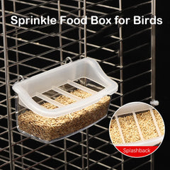 Parrot Feeder Drinker Bird Supplies Bird Cage Parrot Birds Water Hanging Bowl Feeder Box Pet Cage Plastic Food Container