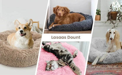 Winter Warm Round Dog Bed