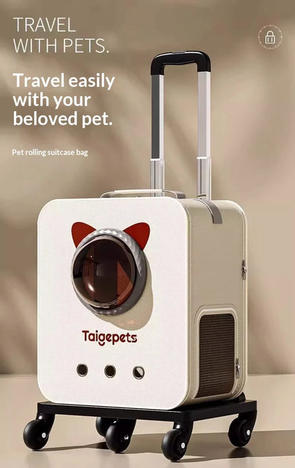 Rolling pet carrier