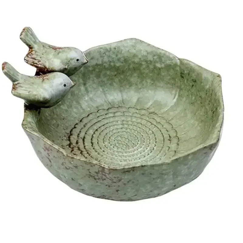 Ceramic Birdbath Bowl Bird Feeder
