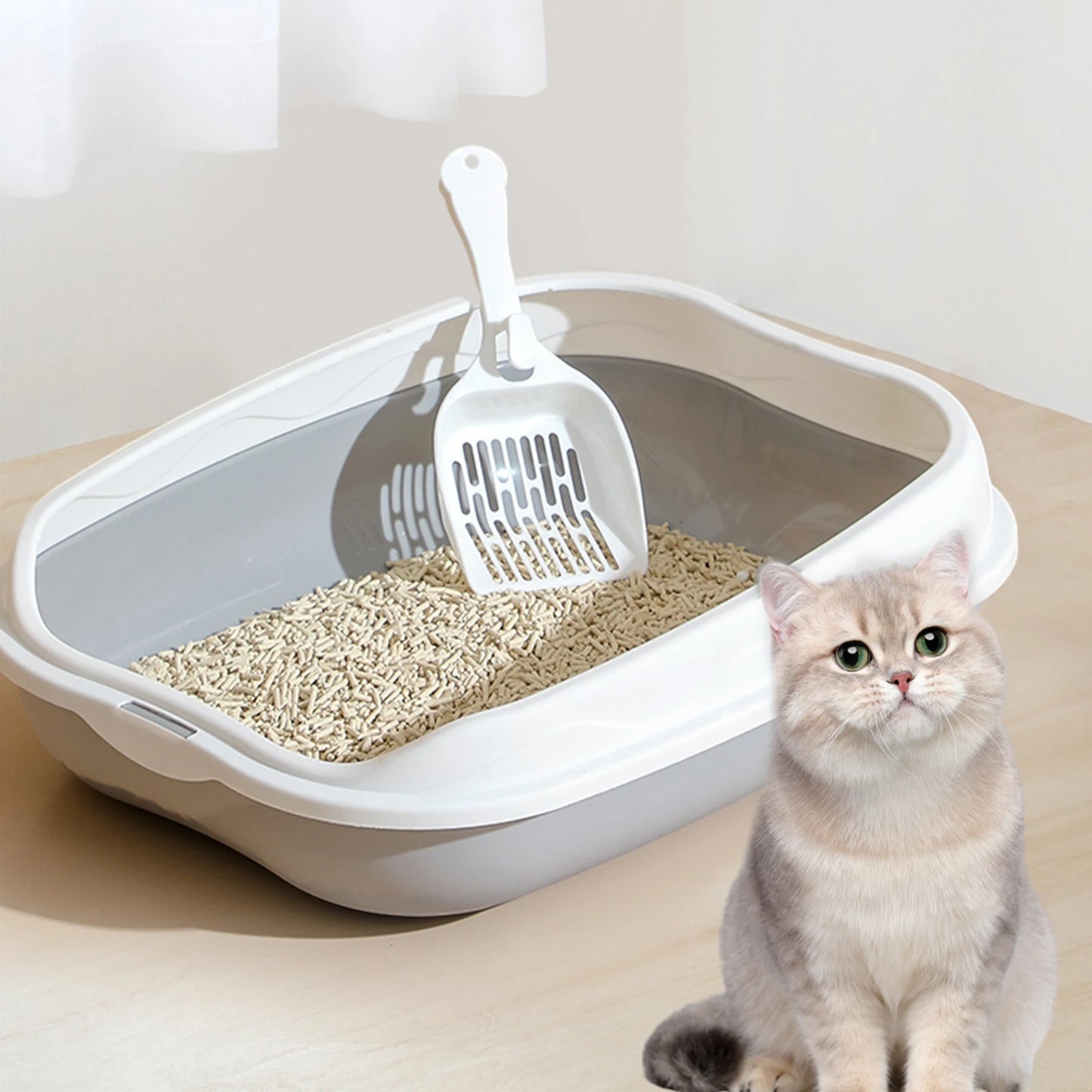 Semi-enclosed Litter Box