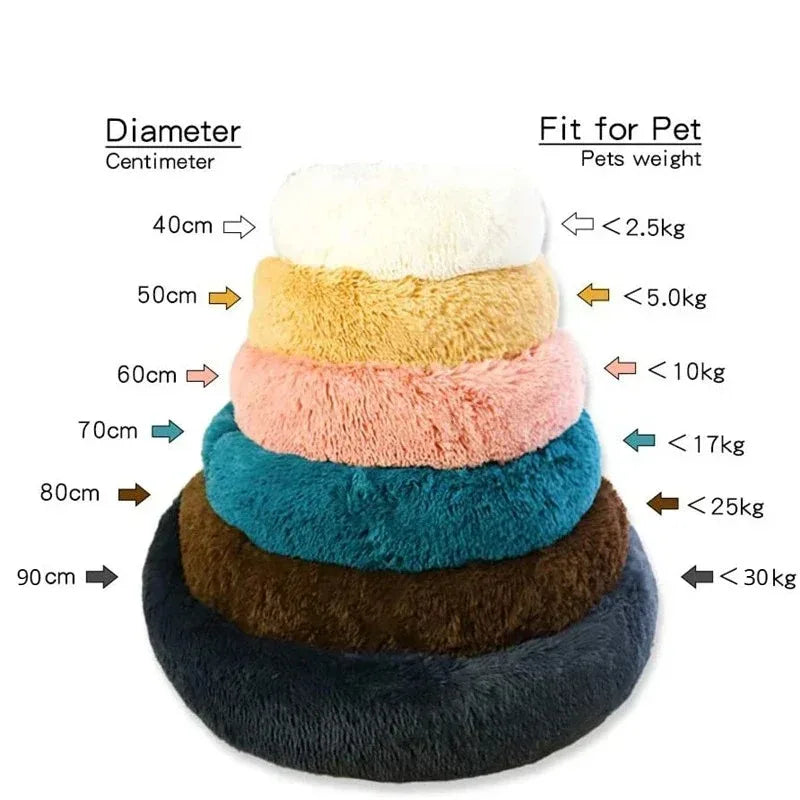 Winter Warm Round Dog Bed