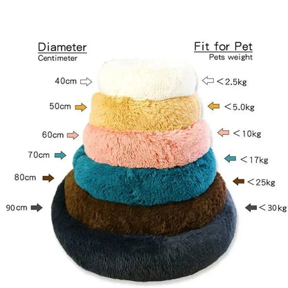 Winter Warm Round Dog Bed