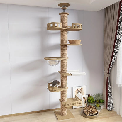 Adjustable Cat Tree House Cat Tower