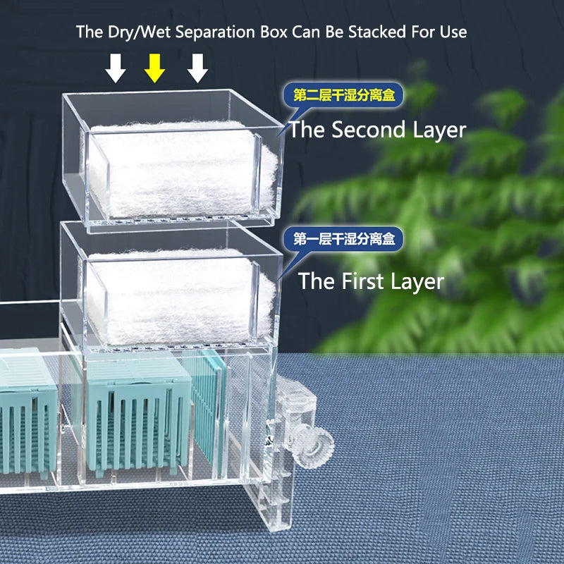 New Fish Tank Waterfall Filter Box