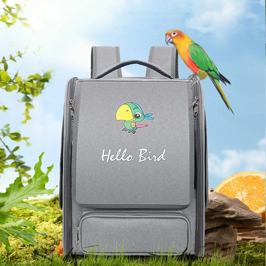 Bird Carrier with Perch and Tray
