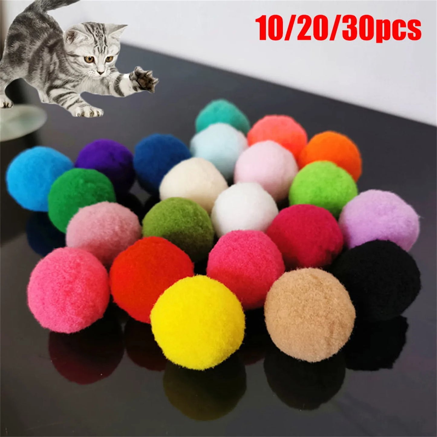 Soft Kitten Pompon Toy