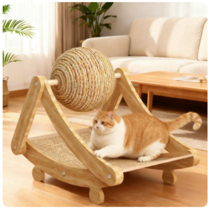 Wooden Cat Scratching Ball