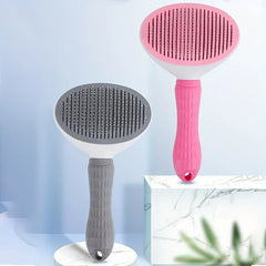 One-Click Pet Hair Removal Comb for Effortless Grooming of Dogs and Cats - Float Hair Removal Slicker Brush with Automatic Funct