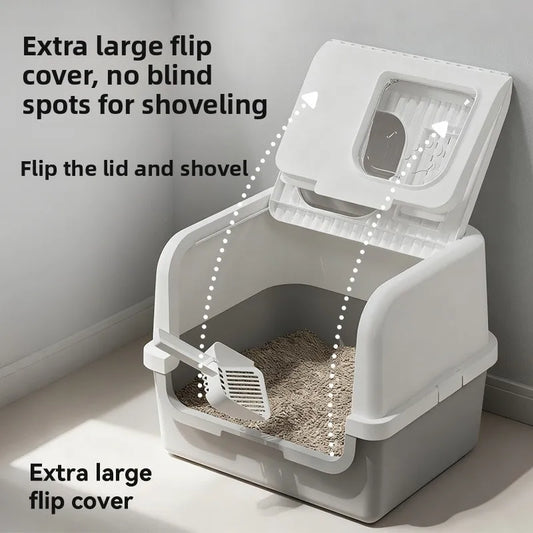 Fully Enclosed Self Cleaning Cat Litter Box
