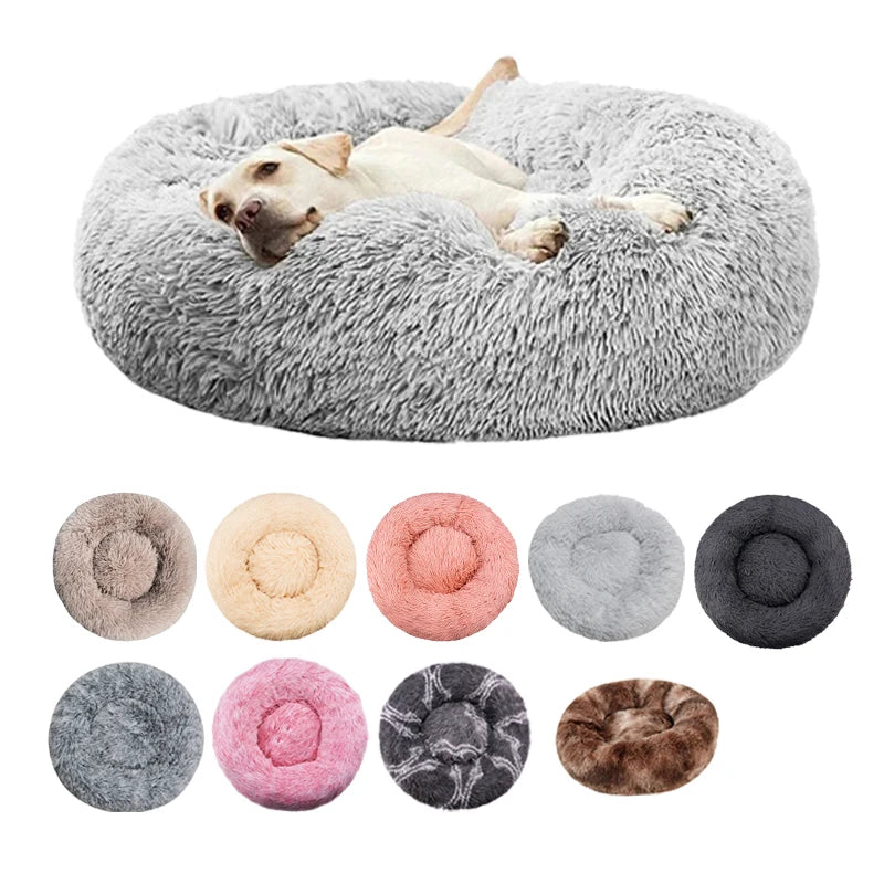 Winter Warm Round Dog Bed