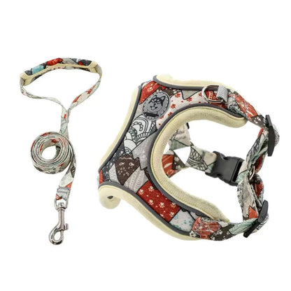 X-Shaped Harness and Leash Set