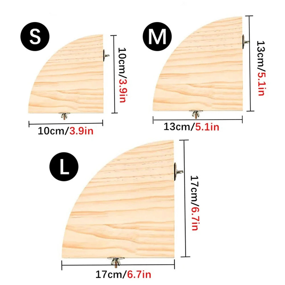 Fan-shaped Parrot Wooden Stand Rack