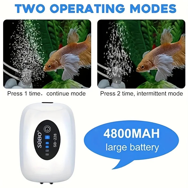 Rechargeable USB Fish Tank Air Pump