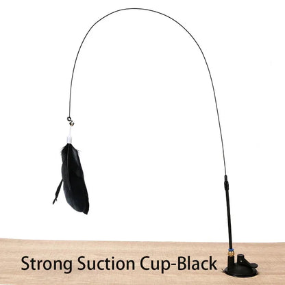 Suction Cup Cat Teasing Stick Cat Toy