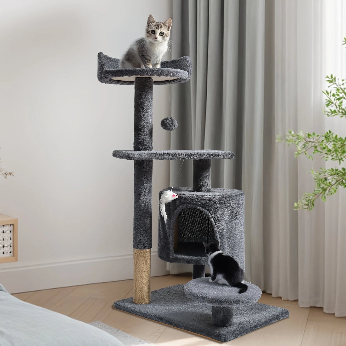 Large Multi-Tier Cat Tree with Cozy Beds