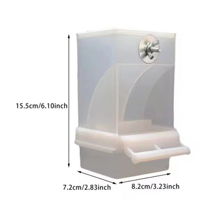 Anti-Spill Transparent Bird Food Box