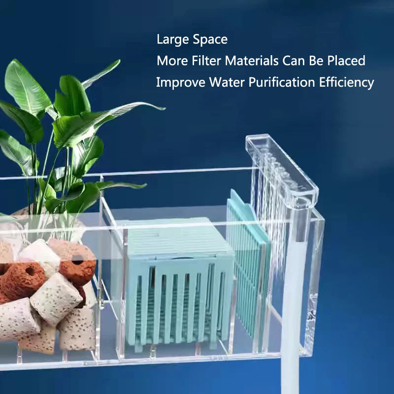 New Fish Tank Waterfall Filter Box