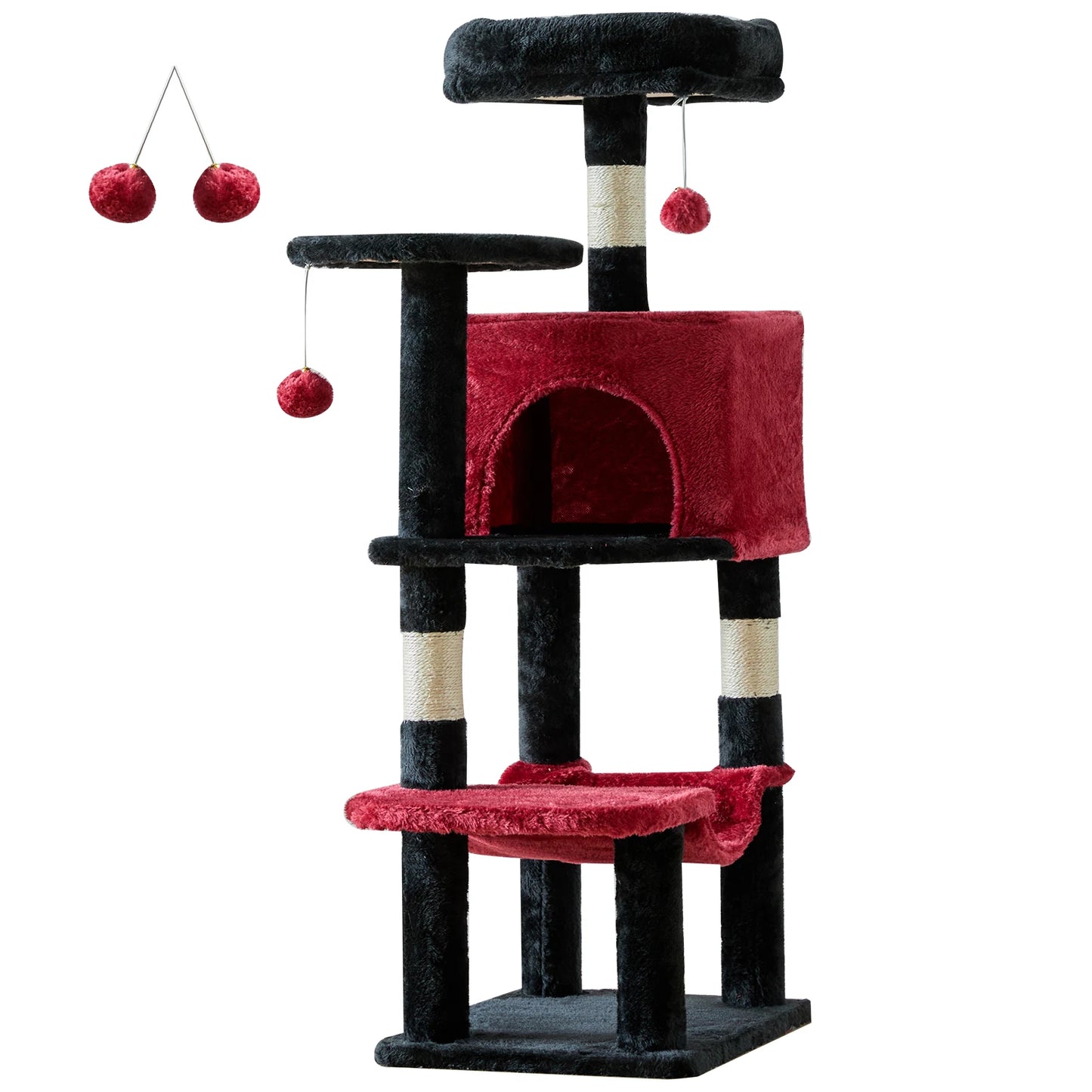 44 Inch Tall Cat Tree Tower for Multiple Cats