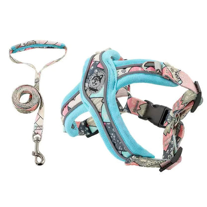X-Shaped Harness and Leash Set