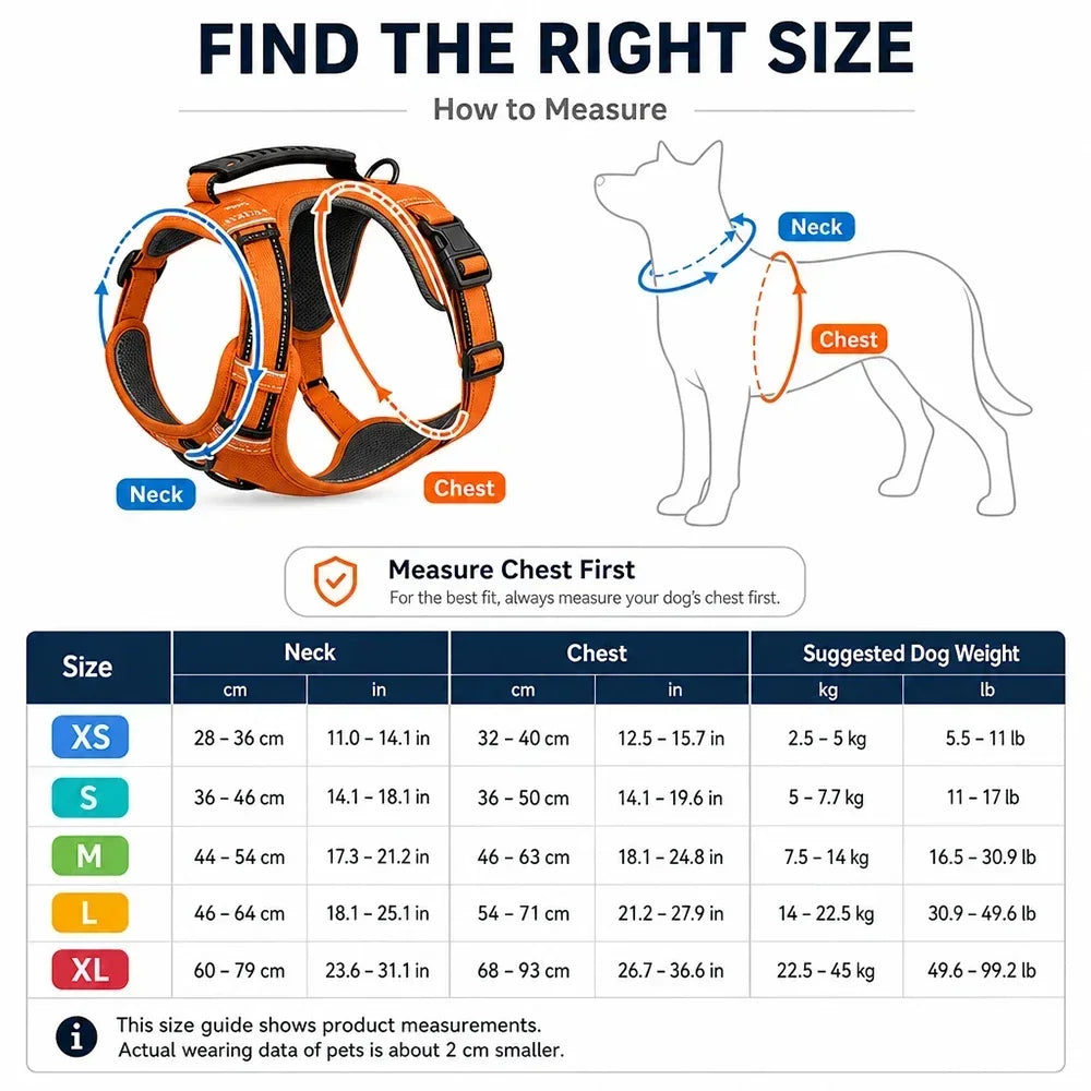 Adjustable Reflective Dog Harness