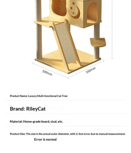 Large Solid Wood Cat Tree Tower