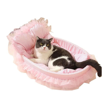 Cute Lace-Trimmed Cat Princess Sofa Bed