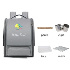 Bird Cage Bird Carrier with Perch and Tray for Parrots Parakeets Cockatiels Pets Travel,Portable Large space Bird Backpack Bag