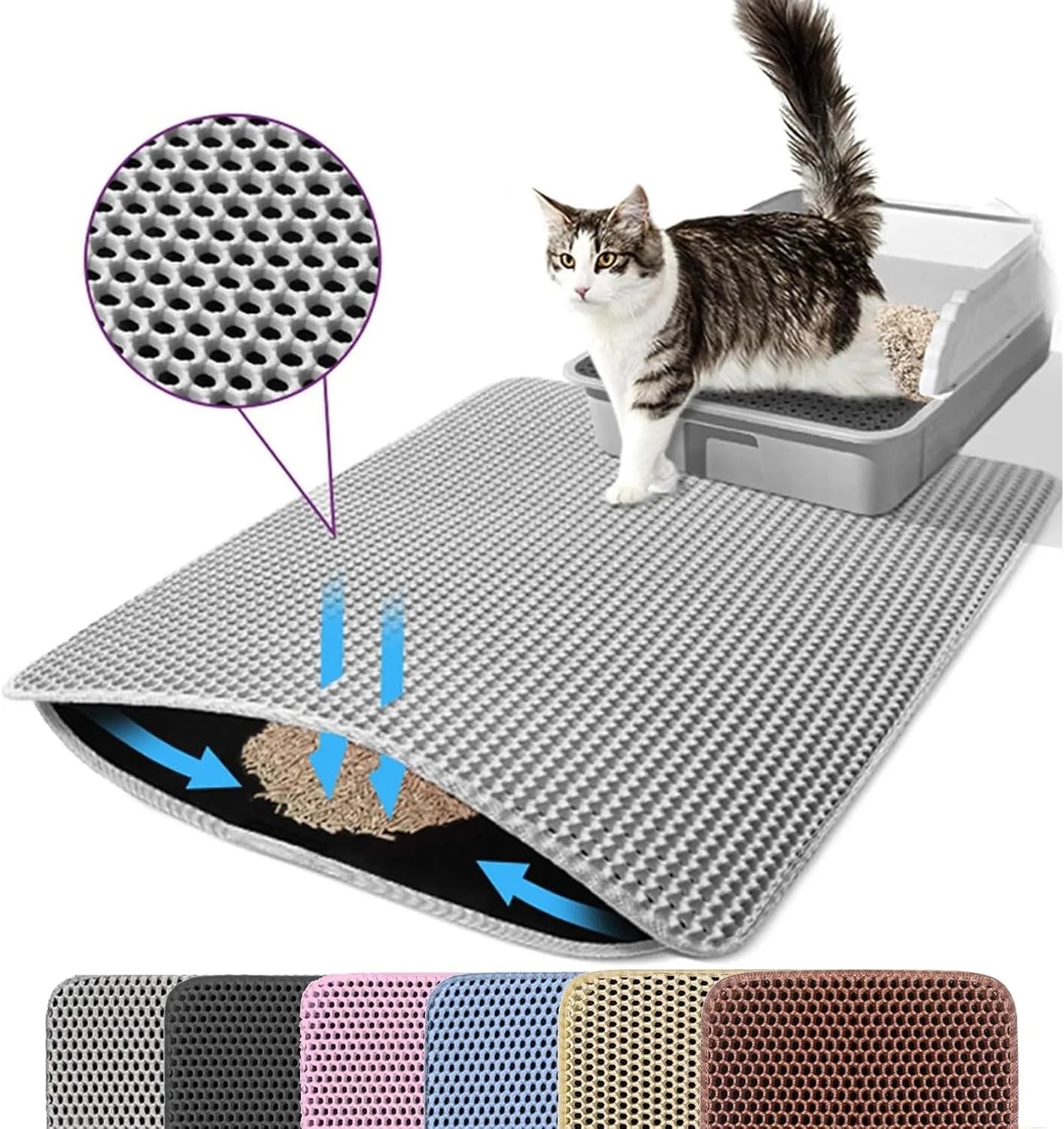 Double Layer Pet Non Slip Big Litter Box