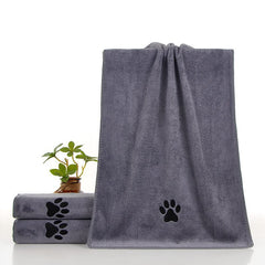 5-Pack Pet Quick-Dry Microfiber Towel Gray Size-35x75cm
