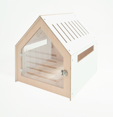 Modern Pet House Dog Crate (White)