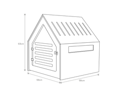 Modern Pet House Dog Crate (White)