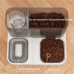 Pink Pet Feeder 3L Automatic Cat Feeder and Water Dispenser - Hassle-Free Hydration and Feeding